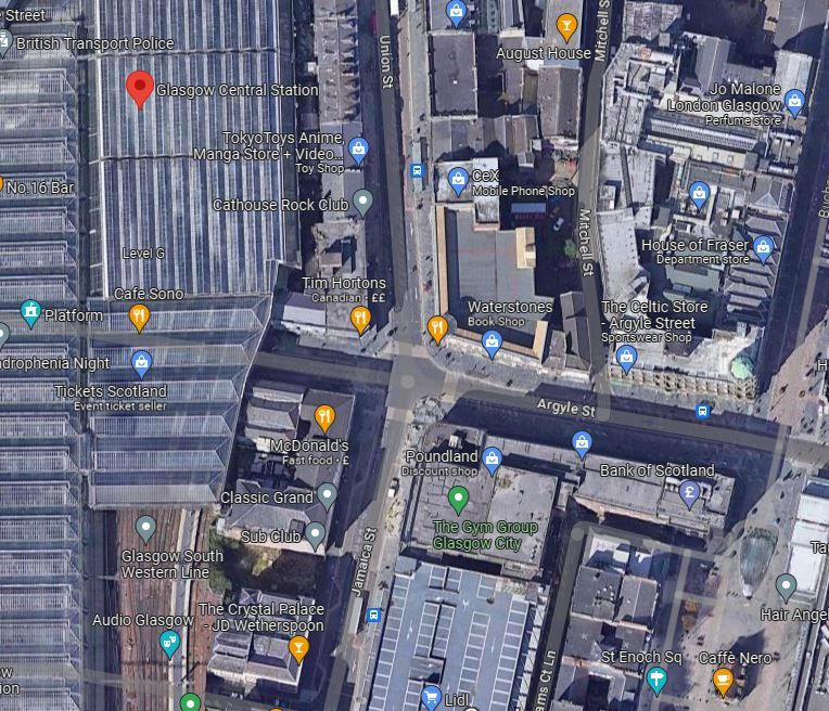 Two people in hospital with head injuries after city centre attack